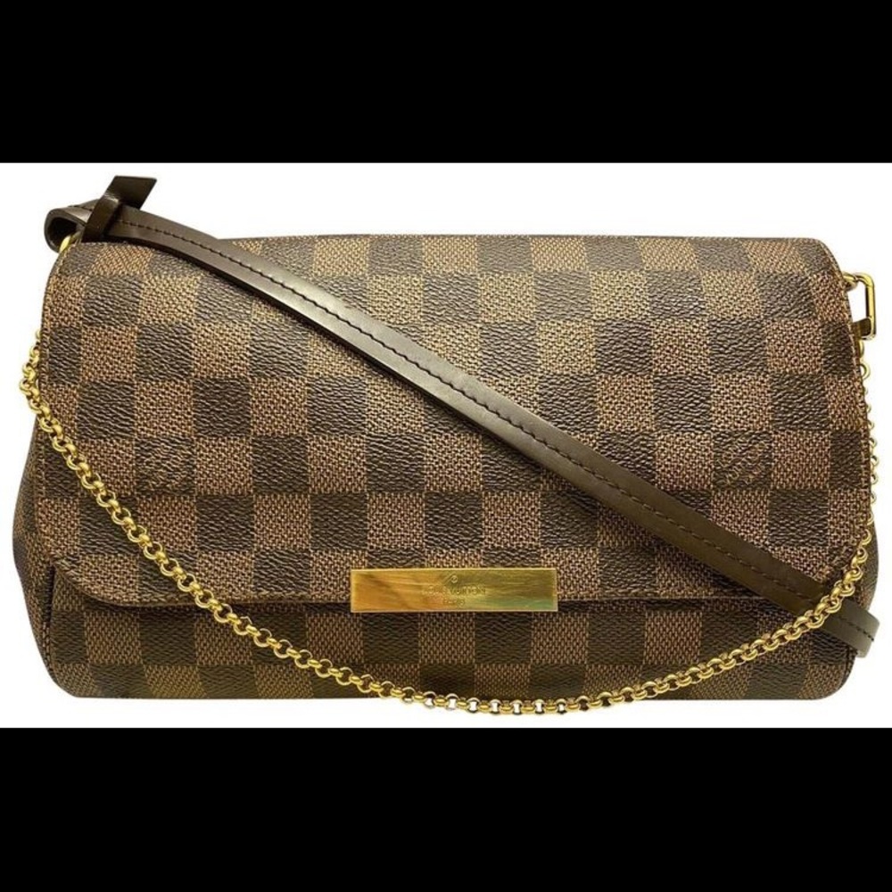 Checkered Crossbody With Chain and Strap